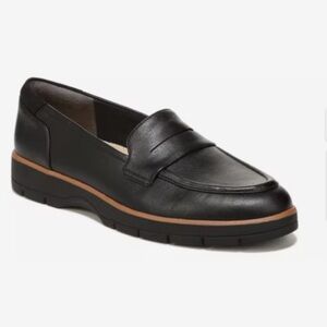NEW Dr Scholls Nice Day penny loafer black leather